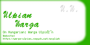 ulpian warga business card